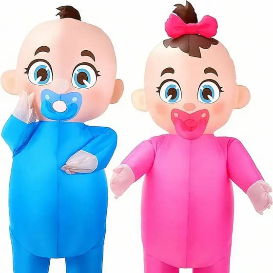 Adorável Traje Inflável Gênero Revelar Roupa De Festa Festival Celebração Terno
