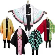 Fantasia De Quimono De Halloween Demon Slayer Nezuko-Conjunto Completo Para Crianças , Adultos , Mulheres , Anime , Cosp