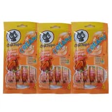 Petisco Creamy Churu Gatos ChuChups Sabor Frango 12 saches