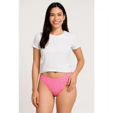 Kit com 5 Calcinhas Cotton Adulto Tanga Algodão Conforto Tanga Básica Feminina Idela para o dia a dia.