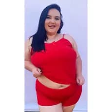 Kit com  5 Baby Doll Plus Size em Poliéster Liso Short Doll Extra Grande Pijama Feminino Linha Noite.