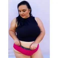 Calcinha Plus Size em  Cotton Conforto Básica Feminina Calcinha 100% Algodão com Elástico Exposto.