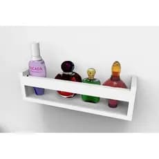 Nicho Tipo Prateleira com Barra, Para Banheiro, Cosméticos, Porta Toalha 100% mdf 40x11,5x10CM