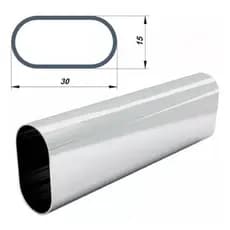 Tubo Cabideiro Oval/Oblongo Para Araras e Guarda Roupas várias medidas