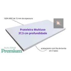 Prateleira Multiuso 37,5 cm de profundidade - MDF – Ideal para Organização e Decoração