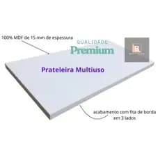 Prateleira Branca 40 cm de profundidade 100% MDF, Multiuso, ideal para guarda roupas e armários
