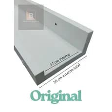 Prateleira Canaleta Calha ORIGINAL – 20 cm de Profundidade | Porta Temperos, Quadros e Livros