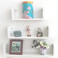 Kit 3 Prateleiras Nicho U Branco Livros,Casa, Cozinha Decoração.