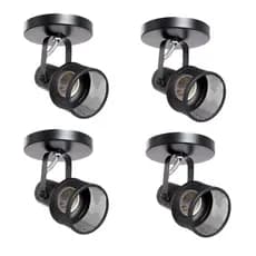 Kit 4 Unidades luminária Direcionável Spot Tela Sobrepor Para 1 Lampadas Teto Parede Casa Sala Quarto Par20 Led Bulbo E27