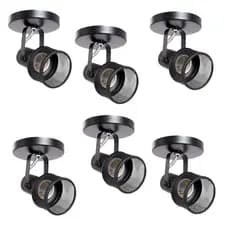 Kit 06 unidadesluminárias Direcionável Spot Tela Sobrepor Para 1 Lampadas Teto Parede Casa Sala Quarto Par20 Led Bulbo E27