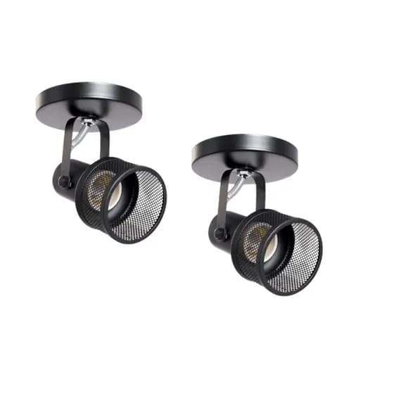 Kit 2 Unidades luminária Direcionável Spot Tela Sobrepor Para 1 Lampadas Teto Parede Casa Sala Quarto Par20 Led Bulbo E27