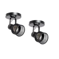 Kit 2 Unidades luminária Direcionável Spot Tela Sobrepor Para 1 Lampadas Teto Parede Casa Sala Quarto Par20 Led Bulbo E27