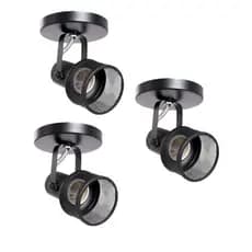 Kit 3 luminária Direcionável Spot Tela Sobrepor Para 1 Lampadas Teto Parede Casa Sala Quarto Par20 Led Bulbo E27