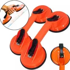Kit 2 Ventosa Dupla P/ Vidros Metais Mármores Espelhos Pisos Porcelanato Até 80kg
