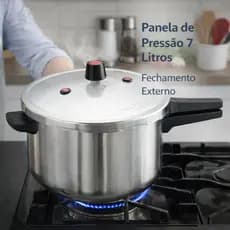 Panela Pressao Alumínio Fechamento Externo 7 Litros | Alta Pressao Rápida Segura Durável