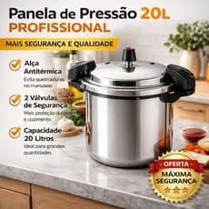 Panela Pressao 20 Litros Profissional Fechamento Externo Alta Capacidade Seguro Resistente