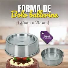 Forma de Bolo Ballerine 23cm x 20cm / Bolo Piscina / Bolo Vulcão