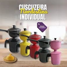 Cuscuzeira Individual Nordestina colorida.