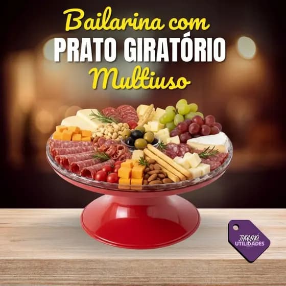Bailarina com prato giratório