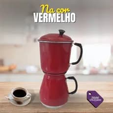Cafeteira italiana na cor: Vermelho