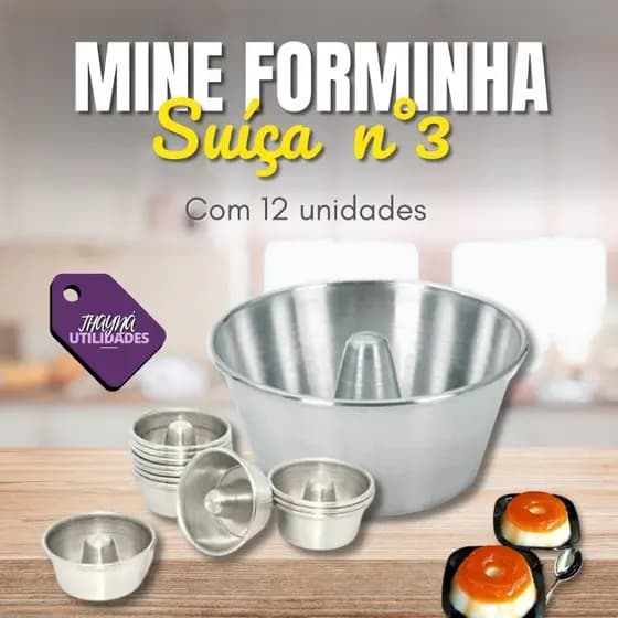 Mine Forminha Suíça n°3  (com 12 unidades)