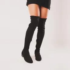 Bota Feminina Montaria Over Cano Alto The Knee Estilosa Na moda - Oferta!