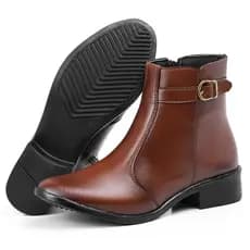 Bota Botinha Feminina Na Moda Inverno Estilosa Confortável