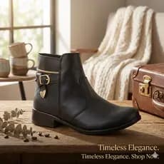 Bota Cano Curto Coturno Feminina Estilo e Conforto Inverno