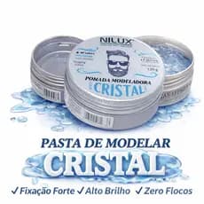 Pasta Modeladora Cristal NILUX 120g – Fixação Forte, Alto Brilho