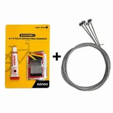 Kit Reparo Pneu Bike + 4 Cabos De Freio Bicicleta MTB