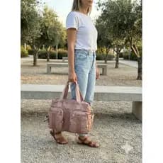 Bolsa Feminina Grande Nylon com 5 Bolsos e Chaveiro – Espaçosa, Leve e Multiuso