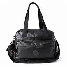 Bolsa Metalizada Academia Transversal Fitness Feminina Mala de Mão Faculdade Escola Notebook.