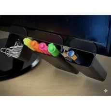Porta Canetas Lápis Pincel Organizador de Mesa Escritorio Porta Treco, Lapiseira, Para Monitor