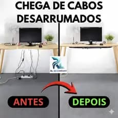 Separador de Fios e Cabos para Mesa, Esconder Fios e Cabos, Organizar Mesa, Resistente, Escritório