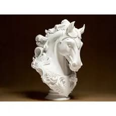 Decoração de Cavalo, Busto de Cavalo, Elegante Escultura de Cavalo, Estatua Decorativa 3D