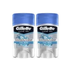 Kit com 2 Desodorantes Gillette Antitranspirante Clear Gel Cool Wave 45g