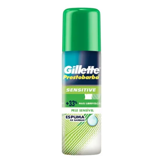 Espuma de Barbear Gillette Prestobarba Sensitive Frasco 56g