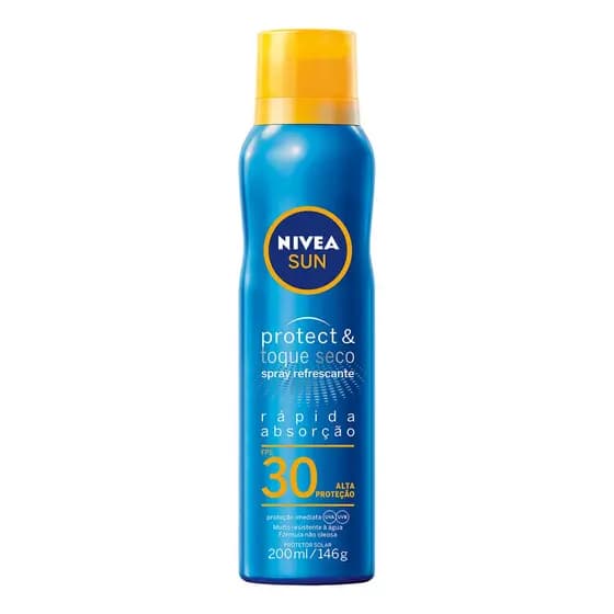 Protetor Solar Spray Protect & Toque Seco FPS 30 Nivea Sun Frasco 200ml