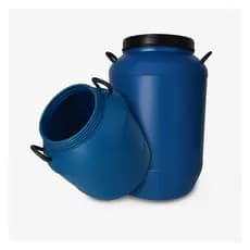 Bombona Plástica 50l Reutilizável C/ Tampa Kit Com 2 Peças Uso Geral