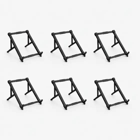 Kit com 6 Suportes para Notebook/leptop Abs Preto Ergonomico para Notebook de 10 a 17 Polegadas