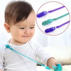 Prendedores de Chupeta Modelo Mola Flexível Silicone Várias Cores