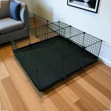 Cercado Modular 40x40 com Grade em Aço e Tapete Higiênico Incluso para Animais Domésticos