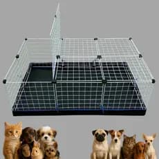 Cercado Portátil 40x40 com Estrutura de Aço, Forro Incluso e Tapete Higiênico para Pet