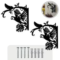 Kit 2 Suporte Parede Gancho Aço Resistente Pendurar Plantas Flores Jardim Vertical