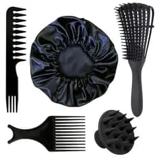 Kit Para Cabelo Profissional Cacheadas & Crespas 5 unidades - (Cores Sortidas)