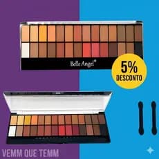 Paleta De Sombras Matte Tons Quentes Nude 28 Cores Belle Angel - B013-1
