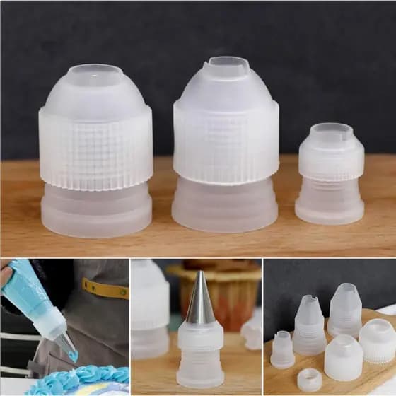 Adaptador Para Saco De Confeiteiro Pequeno/Grande 2pcs Decoração De Bolo De Flores De Pastelaria Ferramentas De Sobremes