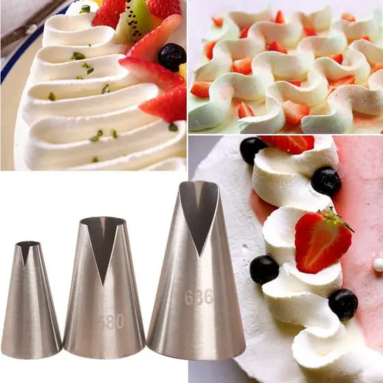 580S # 580 686 Bicos Para Tubos De Pastelaria Bolos Dicas De Decoração De Creme