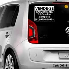 Placa Adesivo Vende-se Vendo Veículo 1- Unidade - Carro/Moto/Caminhão/Casa