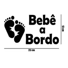 Adesivo de recorte Bebê a Bordo - 13x23 cm - Carro